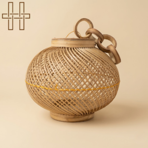 Globe 2 (Assamese Traditional Lamp) - Weave Sphere - Sustainable Bamboo - Natural Earthy Tone - Handcrafted