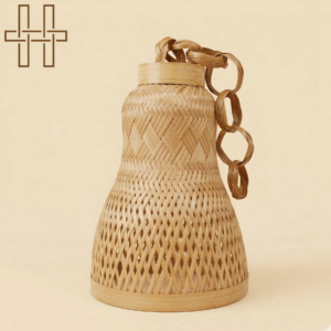 Mic (Assamese Traditional Lamp) - TerraVessel - Sustainable Bamboo - Natural Earthy Tone - Handcrafted
