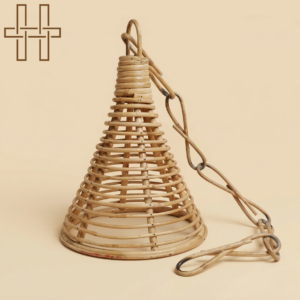 Mic 3 (Assamese Traditional Lamp) - BellAura - Sustainable Cane - Natural Earthy Tone - Handcrafted