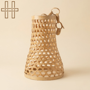 Mic Lamp (Assamese Traditional Lamp) - FloraVessel - Sustainable Bamboo - Natural Earthy Tone - Handcrafted