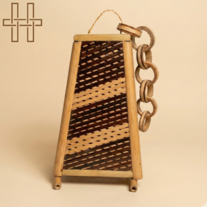 4 Kuna Sika Lamp (Assamese Traditional Lamp) - Weave Tower - Sustainable Bamboo - Natural Earthy Tone - Handcrafted