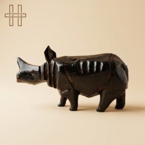 Handcrafted Wooden rhino (Black)-Heritage Handmades -Wood-Premium Minimalist -Handcrafted