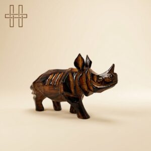 Handcrafted Wooden rhino (Brown)-Heritage Handmades -Wood-Premium Minimalist -Handcrafted