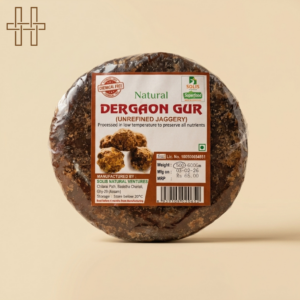 Assamese Traditional Homemade Gur (Unrefined Jaggery)- Dergaon (Name of a Town) Speciality- Sweet-In Wrapper- 500 GM-600 GM