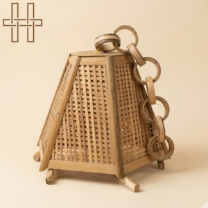 6 Kuna Sika Lamp 2 (Assamese Traditional Lamp) - Craft Citadel - Sustainable Bamboo - Natural Earthy Tone - Handcrafted