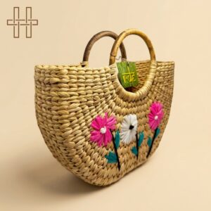 Handwoven Kahuna Bag 2-Heritage Handmades -Water Hyacinth-Premium Minimalist -Handcrafted