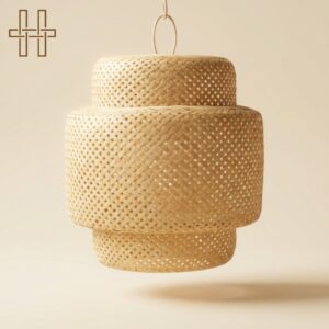 The Sovereign Triple-Cylinder - Silhouette of Tradition - Timeless Fiber - IL012- Bamboo Lampshade