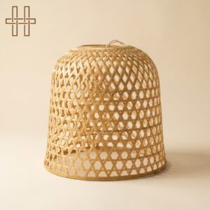 The Exotic Amber Cage - Silhouette of Tradition - Timeless Fiber - IL054- Bamboo Lampshade