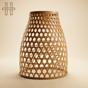 The Ancestral Weaver’s Bell - Silhouette of Tradition - Timeless Fiber - IL096- Bamboo Lampshade