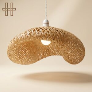 The Exotic Gilded Cloud - Silhouette of Tradition - Timeless Fiber - IL081- Bamboo Lampshade