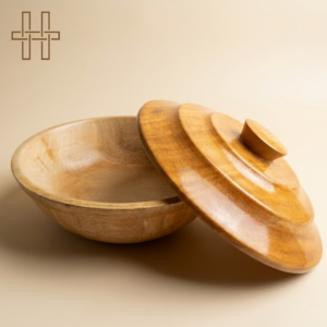 Wooden Bowl With Lid - Food Safe - Smooth Finish - Eco-Friendly - HandCrafted