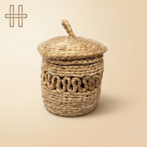 Jute Earings Box with Cover - Handwoven Basket - Lightweight-Multipurpose-Compact - Eco-Friendly - HandCrafted