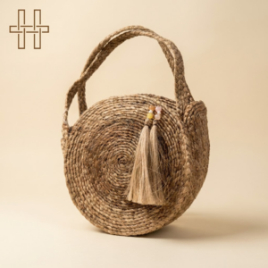 Jute Crochet Handbag - Handwoven Round Type - Travel Friendly - Sturdy Straps - HandCrafted