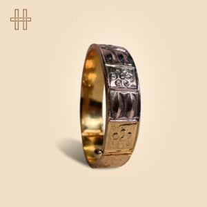 Gaam Kharu (Assamese Traditional Bracelet)-2 Xilikha Slim Band In Gold Tone-Slim Band Gold Tone Finish-Gold Polished