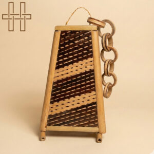 4 Kuna Sika Lamp (Assamese Traditional Lamp)-Weave Tower-Sustainable Bamboo-Natural Earthy Tone-Handcrafted