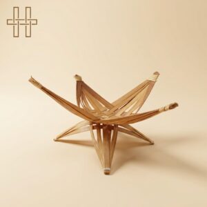 Star Shaped Stand-Hand Split Bamboo Weave-Bamboo-Handcrafted Artifact