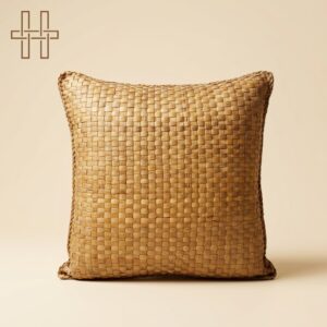 Cushion-Meteka (Water Hyacinth)-Neutral Finish-Handcrafted Artifact